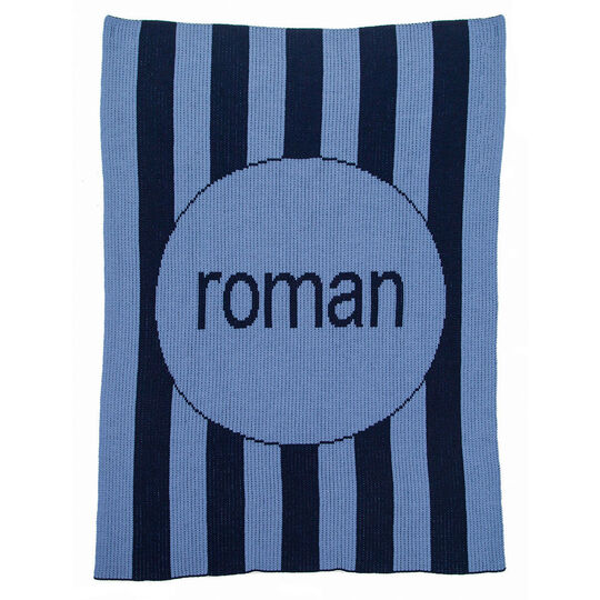 Vertical Modern Stripe Knit Blanket